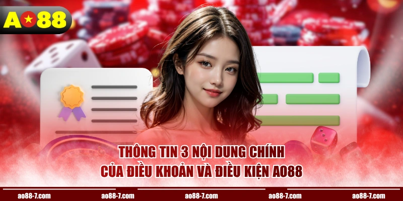 Thông tin 3 nội dung chính của điều khoản và điều kiện AO88